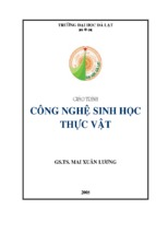 Công nghệ sinh học thực vật giáo trình  mai xuân lương