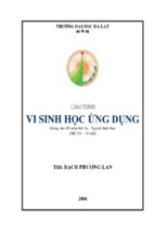 Vi sinh học ứng dụng giáo trình đại học đà lạt  bạch phương lan