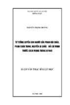Luận văn thạc sỹ luật học tư tưởng quyền con người của phan bội châu, phan châu trinh, nguyễn ái quốc   hồ chí minh trước cách mạng tháng 8 1945