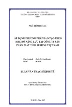 áp dụng phương pháp đào tạo theo khe hở năng lực tại công ty sản phẩm máy tính fujitsu việt nam