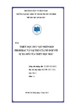 Bài tập cá nhân triết học chủ nghĩa duy vật nhân bản phoiobac và vai trò của nó đối với sự ra đời củ