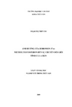 ảnh hưởng của horomon 17 αmethyltestosteron đến sự chuyển đổi giới tính cá la hán