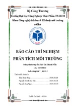 Báo cáo thực hành môn thí nghiệm phân tích môi trường   bài 10 phân tích nitrite và độ cứng của nước