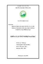 Khảo sát khả năng sinh trưởng của các bê sinh ra từ đàn bò hmông hạt nhân nuôi tại huyện pắc nặm tỉnh bắc kạn