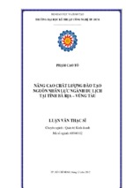 Microsoft word   nâng cao chất lượng đào tạo nguồn nhân lực ngành du lịch tại tỉnh bà rịa vũng tàu