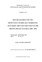 Một số giải pháp chủ yếu nhằm nâng cao hiệu quả marketing xuất khẩu thủy sản