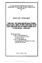 Báo cáo tổng hợp điều tra, xây dựng bản đồ dịch tễ bệnh dịch tả heo, bệnh lỡ mồm long móng và đề xuất biện pháp khả thi phòng chống dịch ở tỉnh bà rịa – vũng tàu