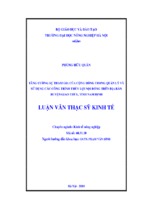 Luận văn thạc sỹ kinh tế tăng cường sự tham gia của cộng đồng trong quản lý và sử dụng công trình thủy lợi trên địa bàn huyện giao thủy tỉnh nam định