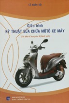 Giáo trình kỹ thuật sửa chữa mô tô xe máy  lê xuân tới