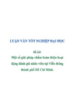 Một số giải pháp nhằm hoàn thiện hoạt động đánh giá nhân viên tại viễn thông thành phố hồ chí minh