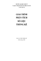 Giáo trình phân tích số liệu thống kê  đỗ anh tài