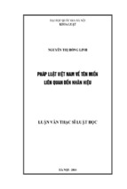 Luận văn thạc sỹ luật học pháp luật việt nam về tên miền liên quan đến nhãn hiệu