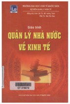 Giáo trình quản lý nhà nước về kinh tế  đỗ hoàng toàn, mai văn bưu