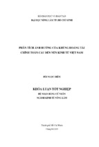 Khóa luận tốt nghiệp kinh tế nông lâm phân tích ảnh hưởng của khủng hoảng tài chính toàn cầu đến nền kinh tế việt nam