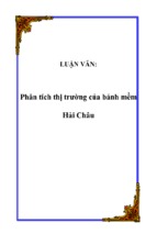 Phân tích thị trường của bánh mềm hải châu