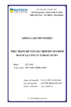 Thực trạng kế toán xác định kết quả kinh doanh tại công ty tnhh kỳ duyên