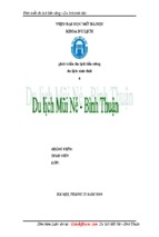 Luận văn tốt nghiệp phát triển du lịch bền vững du lịch sinh thái   du lịch mũi né, bình thuận