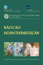 Báo cáo hoàn thành dự án  dự án khoa học công nghệ nông nghiệp