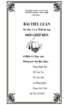 Bài tiểu luận cơ sở thiết kế máy mối ghép ren