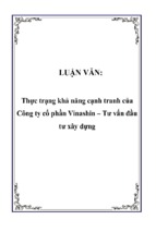 Thực trạng khả năng cạnh tranh của công ty cổ phần vinashin – tư vấn đầu tư xây dựng