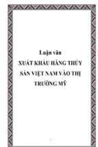 Xuất khẩu hàng thủy sản việt nam vào thị trường mỹ