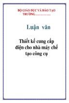 Thiết kế cung cấp điện cho nhà máy chế tạo công cụ