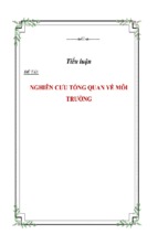 Nghiên cưu tổng quan về môi trường