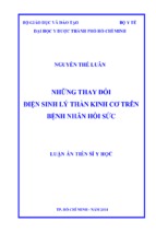 Những thay đổi điện sinh lý thần kinh cơ trên bệnh nhân hồi sức