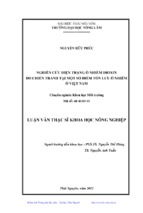 Luận văn thạc sĩ khoa học nông nghiệp nghiên cứu hiện trạng ô nhiễm dioxin do chiến tranh tại một số điểm tồn lưu ô nhiễm ở việt nam