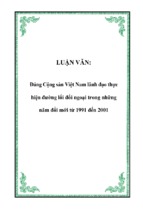 đảng cộng sản việt nam lãnh đạo thực hiện đường lối đối ngoại trong những năm đổi mới từ 1991 đến 2001