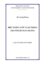 Biểu tượng nước và đá trong thơ nôm hồ xuân hương