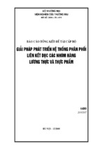 Giải pháp phát triển hệ thống phân phối liên kết dọc các nhóm hàng lương thực thực phẩm