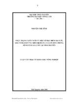 Thực trạng chăn nuôi và một số đặc điểm dịch tễ, khả năng đáp ứng miễn dịch của vaccin h5n1 phõng bệnh cöm gia cầm tại thái nguyên