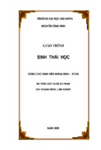 Giáo trình sinh thái họcnguyễn đình sinh