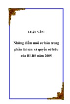 Những điểm mới cơ bản trong phần tài sản và quyền sở hữu của blds năm 2005