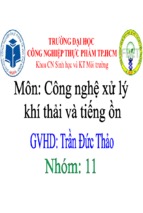 Bài thuyết trình môn công nghệ xử lý khí thải và tiếng ồn tháp rửa rỗng