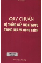 Quy chuẩn hệ thống cấp thoát nước trong nhà và công trình  bộ xây dựng