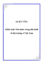 Kiểm toán nhà nước trong nền kinh tế thị trường ở việt nam