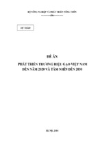 Phát triển thương hiệu gạo việt nam đến năm 2020 và tầm nhìn đến 2030