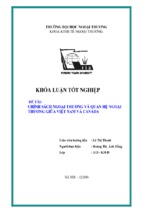 Chính sách ngoại thương và quan hệ ngoại thương giữa việt nam và canađa