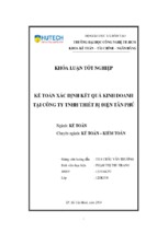Kế toán xác định kết quả kinh doanh tại công ty tnhh thiết bị điện tân phú