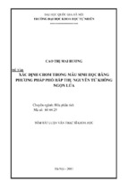 Luận văn thạc sỹ khoa học xác định crom trong mẫu sinh học bằng phương pháp phổ hấp thụ nguyên tử không ngọn lửa