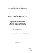 định hướng và các giải pháp đổi mới phương pháp dạy học ở các trường trung học phổ thông