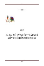 Xử lý nước thải nhà máy chế biến mũ cao su