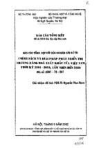 Chính sách và giải pháp phát triển thị trường hàng hóa xuất khẩu của việt nam 2001   2010, tầm nhìn đến 2020   tài liệu, ebook, giáo trình