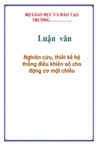 Nghiên cứu, thiết kế hệ thống điều khiển số cho động cơ một chiều