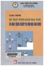 Giáo trình kế toán ngân sách nhà nước và hoạt động nghiệp vụ kho bạc nhà nước  phạm văn khoan, phạm văn liên