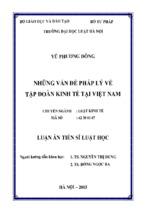 Những vấn đề pháp lý về tập đoàn kinh tế tại việt nam