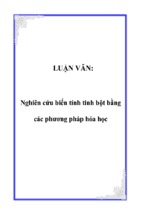 Nghiên cứu biến tính tinh bột bằng các phương pháp hóa học