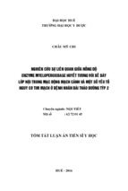Tóm tắt luận án tiến sĩ y học nghiên cứu sự liên quan giữa nồng độ enzyme myeloperoxidase huyết tương với bề dày lớp nội trung mạc động mạch cánh và một số yếu tố nguy cơ mạch ở bệnh nhân đái tháo đường týp 2